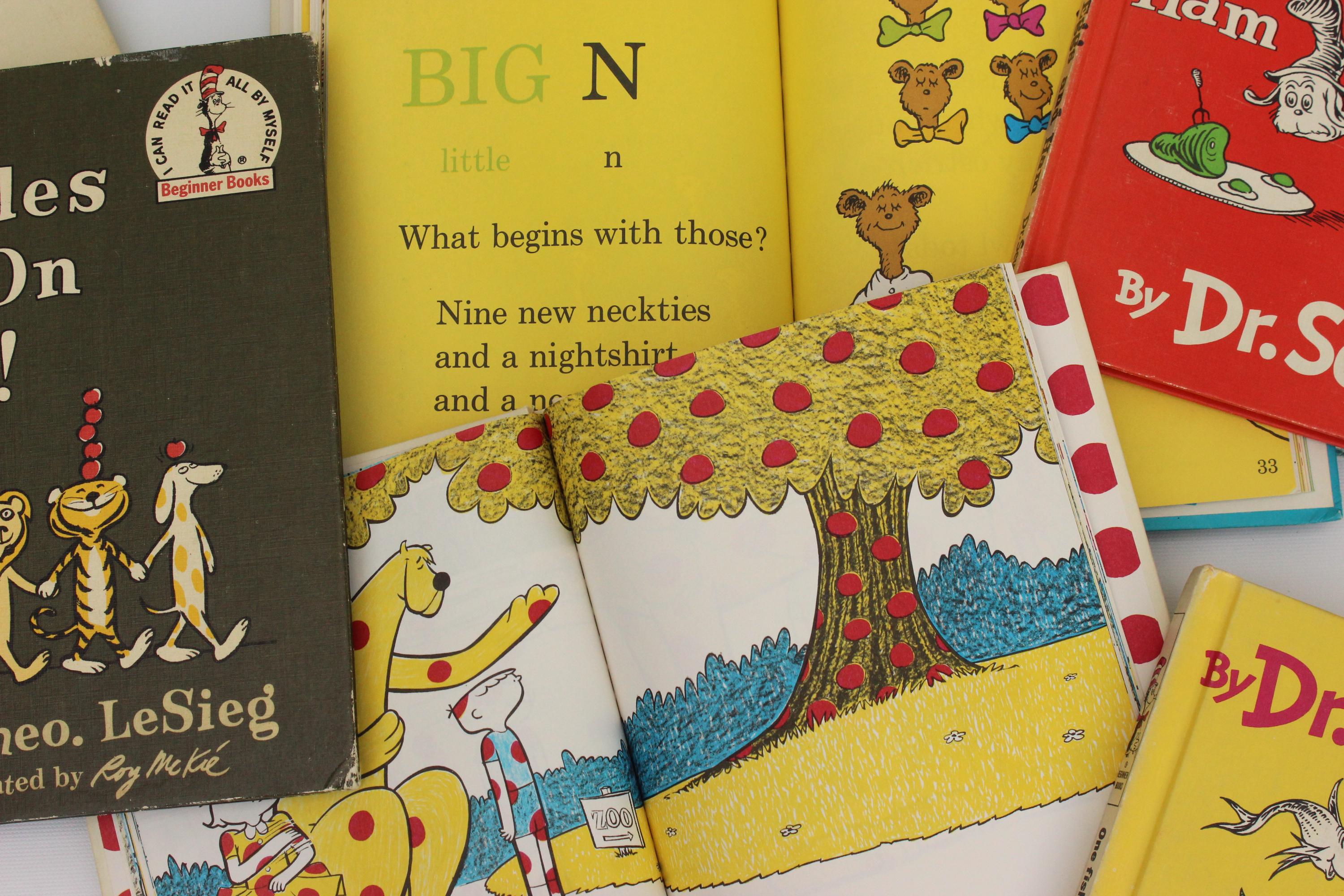 Dr. Seuss 1960-1963 - Set of 10 Vintage ENGLISH Books, Beginner