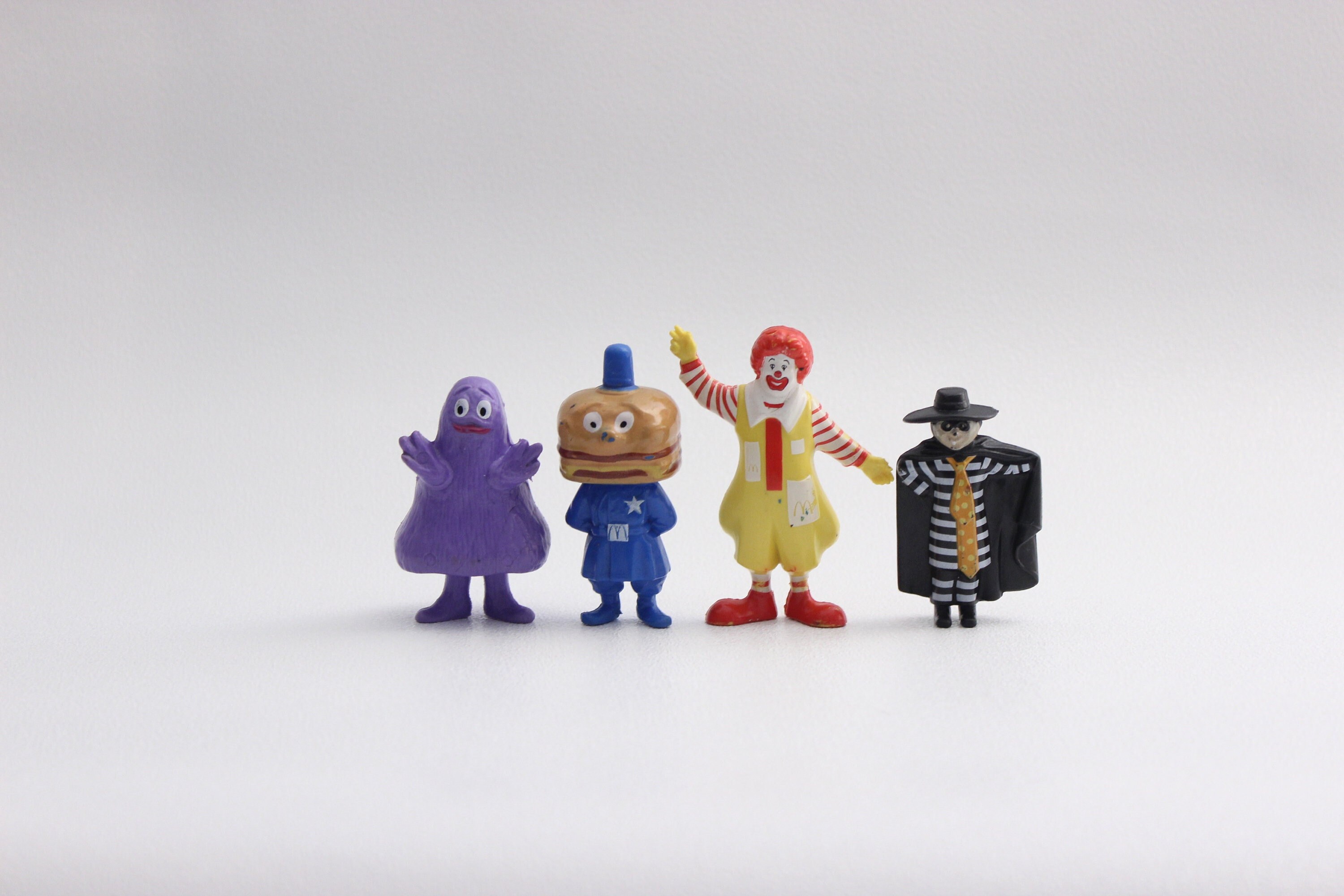 Ronald Mcdonald & Friends! Set of 4 Vintage PVC Mcdonald's HAPPY