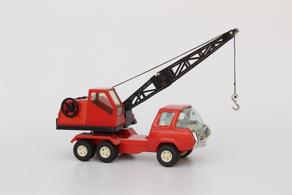 Vintage TONKA Orange Crane Truck 