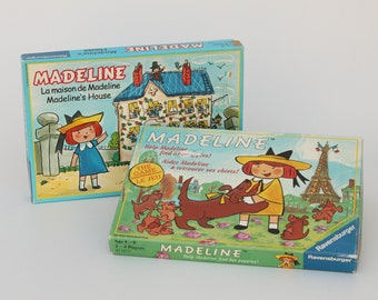 COMPLETS! Lot de 2 Jeux de MADELINE, Jeux Vintage RAVENSBURGER, 1993-1999, Fabriqués en Allemagne