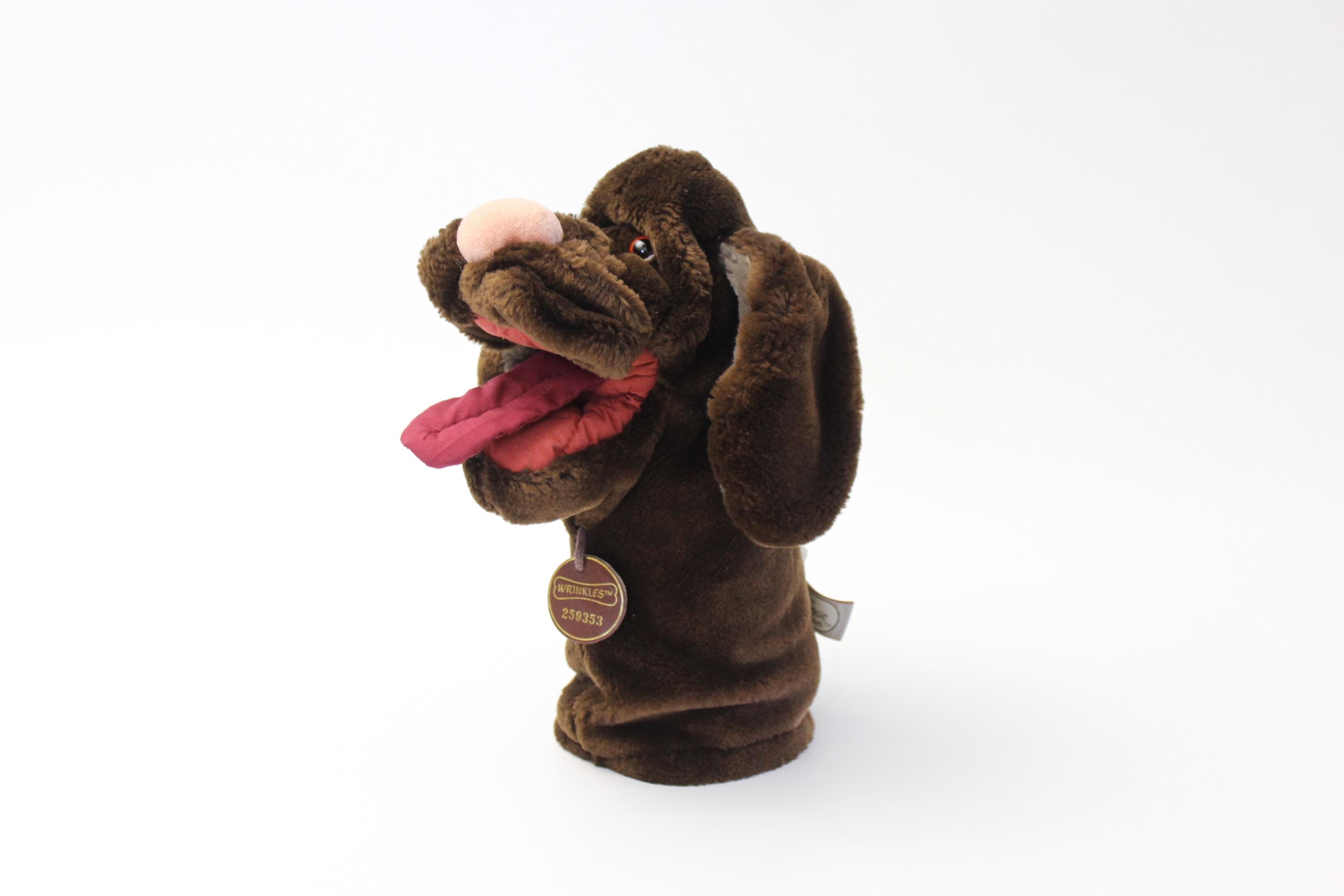Ancienne Peluche chien blanc marron Pound puppy Puppies année 1980