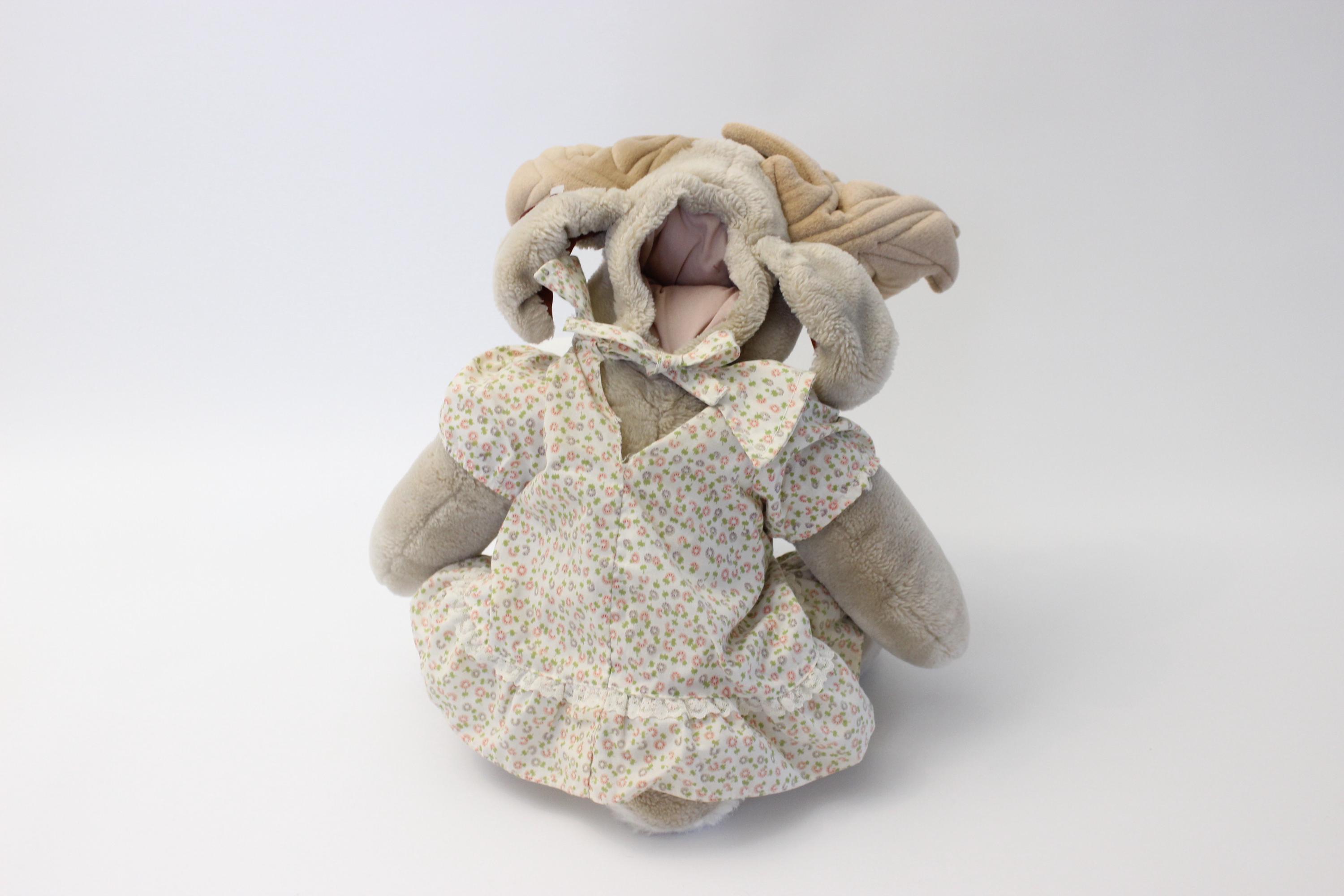 Vintage WRINKLES Plush Puppet MOOSE, Ganzbros Toys, 1982, Made in