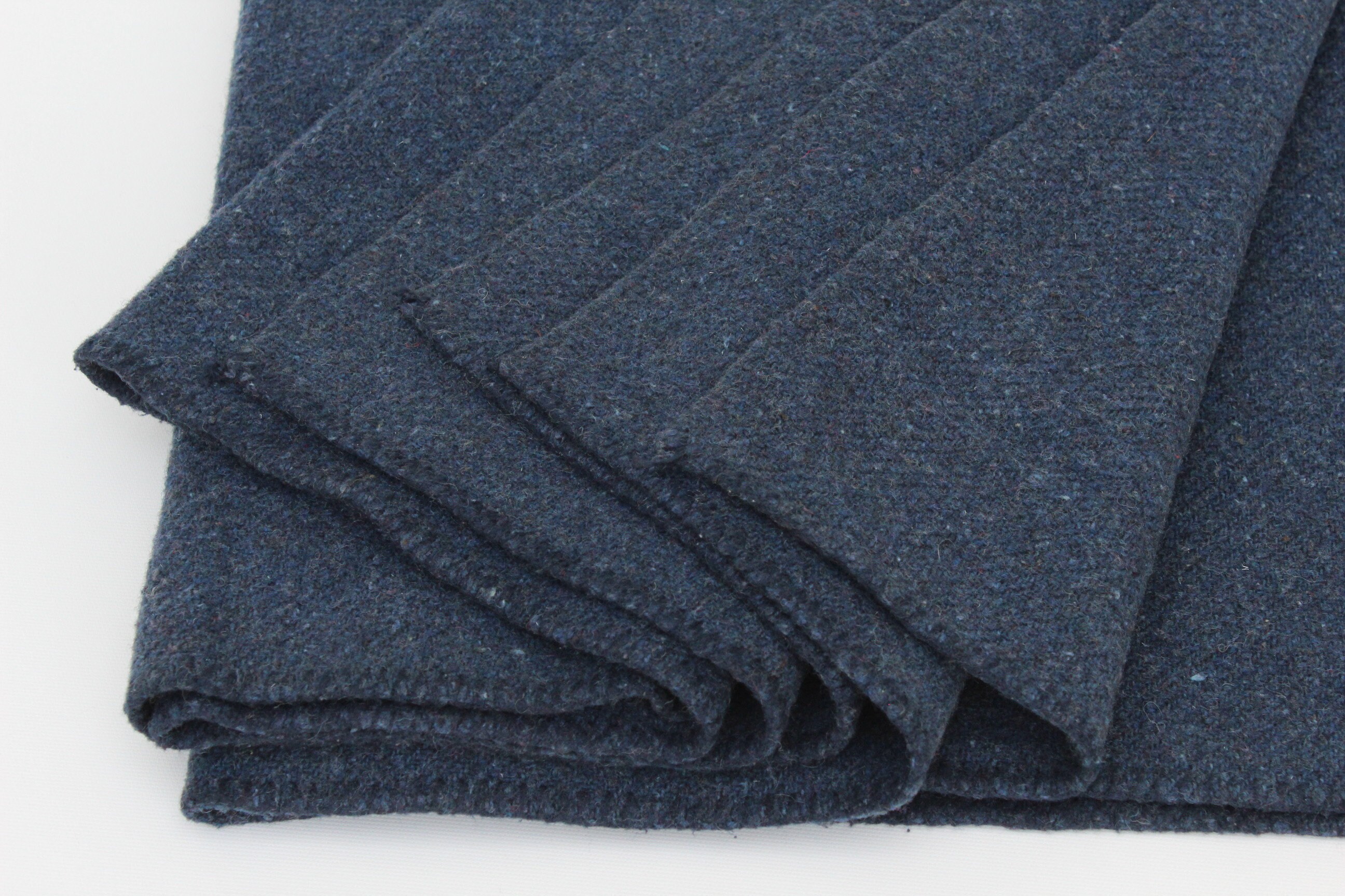 Beautiful Vintage NAVY Blue Wool Blanket DOUBLE Size Bed Etsy