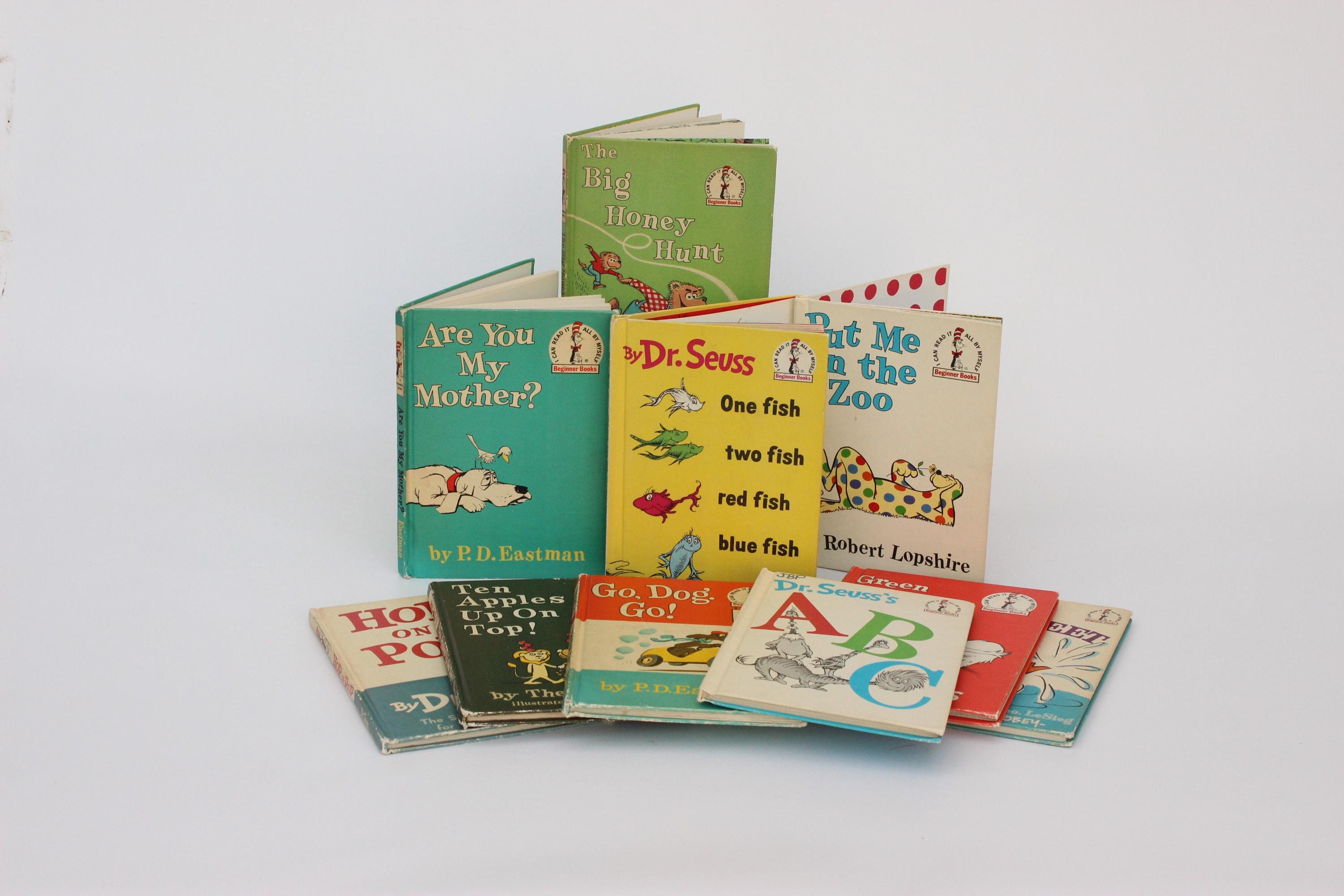 Dr. Seuss 1960-1963 - Set of 10 Vintage ENGLISH Books, Beginner