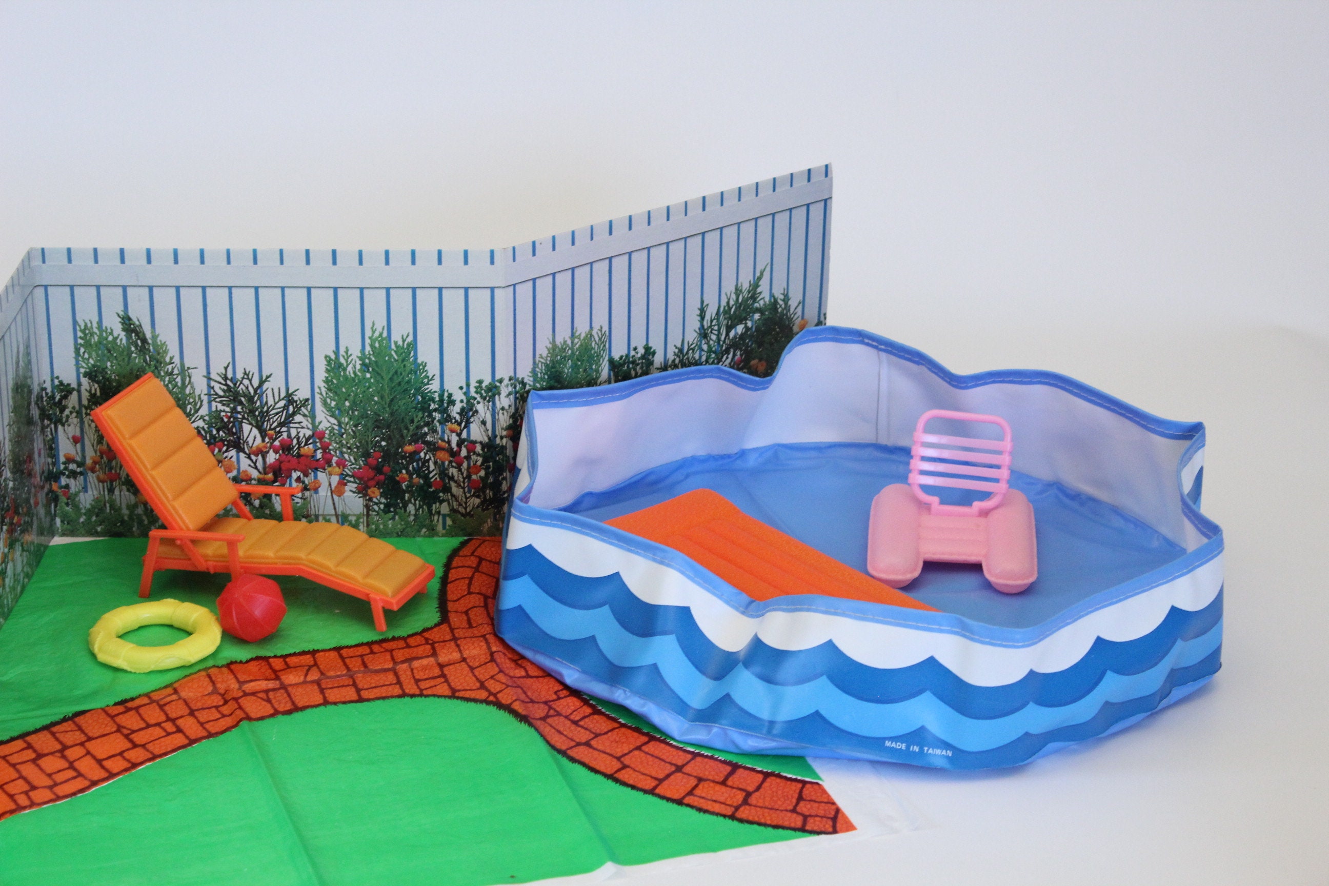 Vintage Barbie's BACKYARD POOL Set in Original Box Arco | Etsy