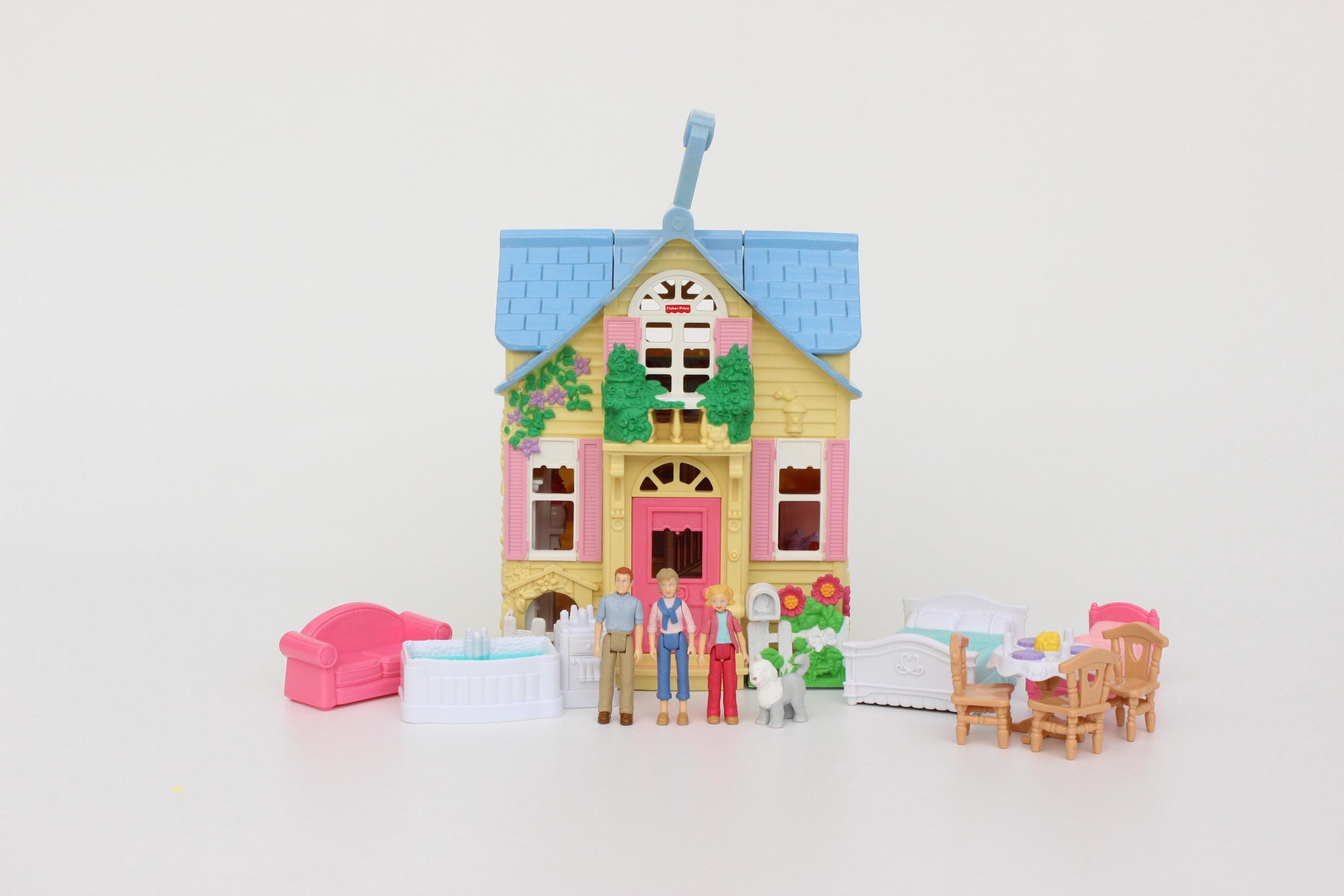 Complete! Vintage Fisher Price Sweet Streets Country HOUSE, Loving