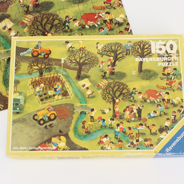 COMPLETE! Vintage RAVENSBURGER Puzzle - 150 pieces, "School Outing", 1984, Made in West Germany