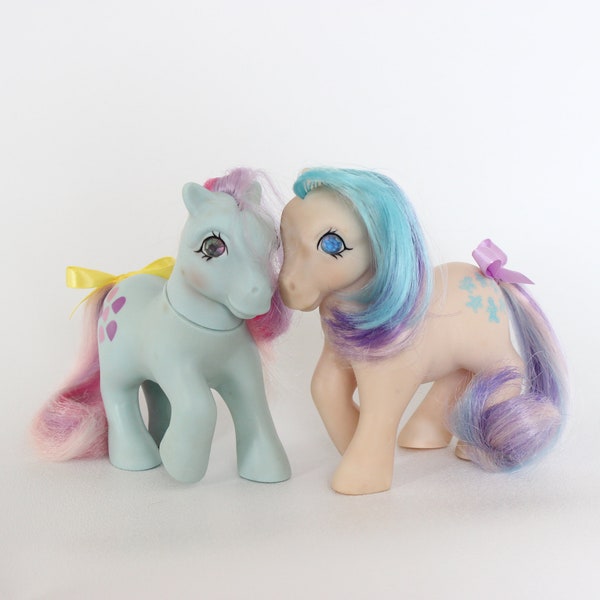 SWEET Stuff & GINGERBREAD! Vintage "My Little Pony" G1, "Twinkle Eyed Ponies", 1985, Made in Hong Kong