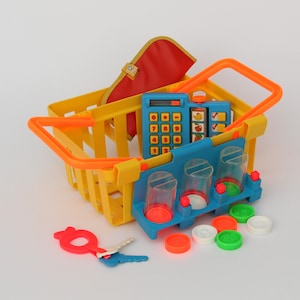Vintage Fisher Price &quot;Fun With Food&quot; #917 Little Helper Shopping Set, 1984-1986, Vintage Toys