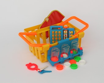 Vintage Fisher Price &quot;Fun With Food&quot; #917 Little Helper Shopping Set, 1984-1986, Vintage Toys