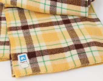 Vintage AYERS Blanket - Acrylic, Wool & Nylon, Sofa and bed Throw, Autumn Season at the CHALET! Made in Canada