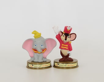 Dumbo & Timothy! Set of 2 Vintage Walt Disney 100 Years of Magic Figurines, McDonald's HAPPY Meals Toys, 2002