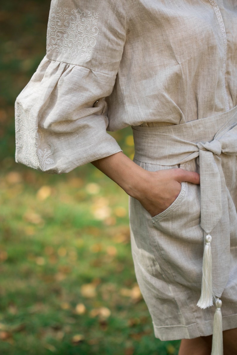 Ethnic Linen Embroidered Jumpsuit Linen Jumpsuit Women Linen Etsy