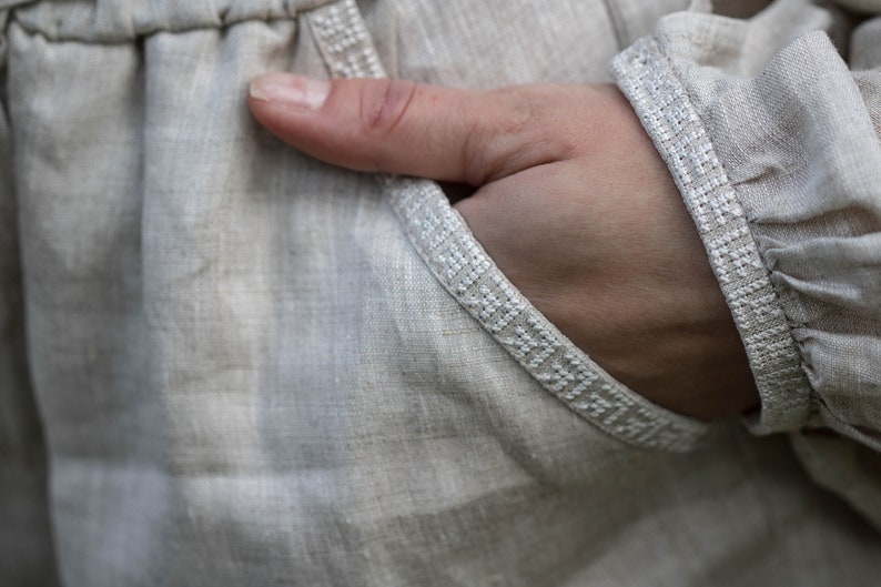 Ethnic linen embroidered jumpsuit linen jumpsuit women linen Etsy