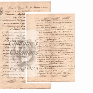 Vintage French Ephemera Digital Set 1
