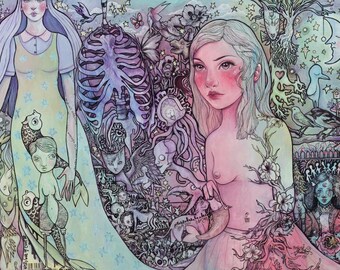 Evolution of Man and Bird (Art Prints)