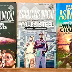 ISAAC ASIMOV Lot of 3 SF Novels First Editions Dell Rey Mint Condition 1980s