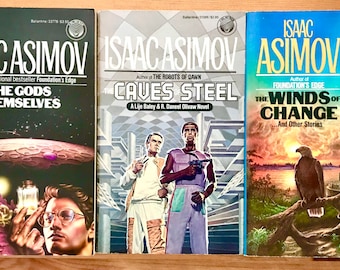 ISAAC ASIMOV Lot of 3 SF Novels First Editions Dell Rey Mint Condition 1980s