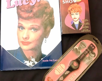 I LOVE LUCY - 3 Items Custom Collectors Lot: Book, Watch & Movies