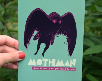 Mothman - 6x8 - Cryptid Art Print