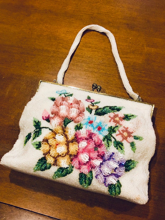 Vintage  Hand beaded evening bag