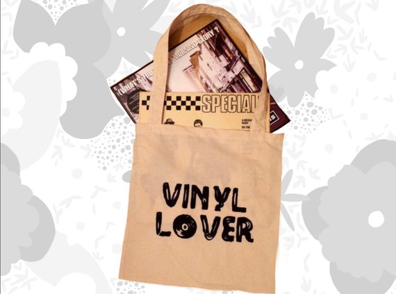 Vinyl/ Record Tote Bag 'vinyl Lover' Christmas Music 