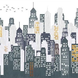 Modern Minimalist Urban Geometric Removable Wall Fabric Wallpaper Peel ...
