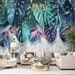 Tropical Plant Leaves Removable Wall Fabric Wallpaper Peel and - Etsy