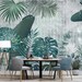 Hand Drawn Tropical Plants Leaves Removable Wall Fabric - Etsy