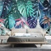 Tropical Plant Leaves Removable Wall Fabric Wallpaper Peel and - Etsy