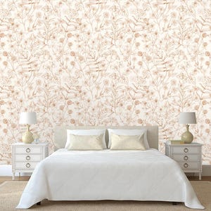 Herb Garden Wallpaper Peel & Stick Mural Contemporary Living Room Accent Wall - Removable Decor  Self Adhesive Herbal Kitchen Wallpaper