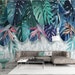 Tropical Plant Leaves Removable Wall Fabric Wallpaper Peel and - Etsy