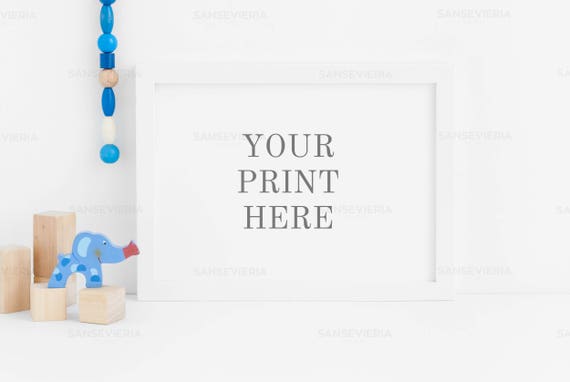 Nursery Print Mockup A6 A5 A4 A3 Horizontal