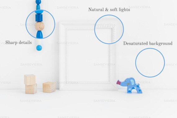 Nursery Print Mockup 8x10 16x20 4:5 Ratio Frame