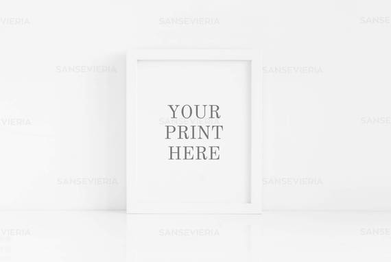 Frame Mockup White 8x10 16x20 4:5 Ratio Print