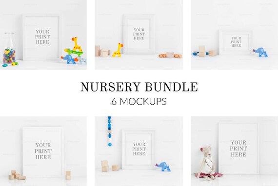 Print Mockup Bundle Nursery Frame Mockup Styled Stock Print Mockup Bundle Nursery Frame Mockup Styled Stock