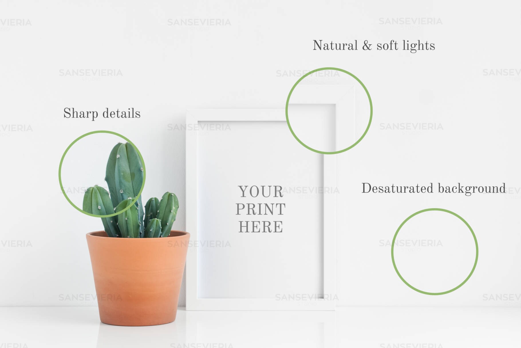 Download print mockup A6 A5 A4 A3 succulents frame mockup styled | Etsy