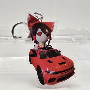 Reimu Hellcat Keychain || Double Sided Acrylic || 2'5 inch