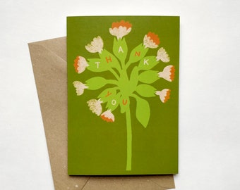 Illustrated Floral Thank You Card