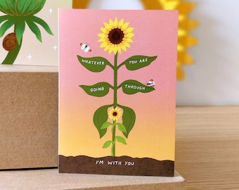 I'm With You Greeting Card | Sympathy Card for a Friend | Thinking of You Card