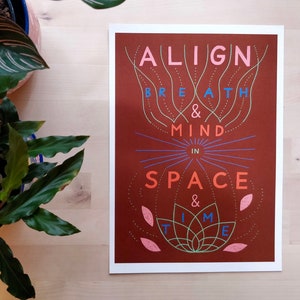 Impression d&#39;art méditation | Aligner l&#39;illustration de la respiration et de l&#39;esprit