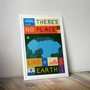 Earth Print A3 Climate Change Illustration Protest Poster Mother Nature Art Print image 6