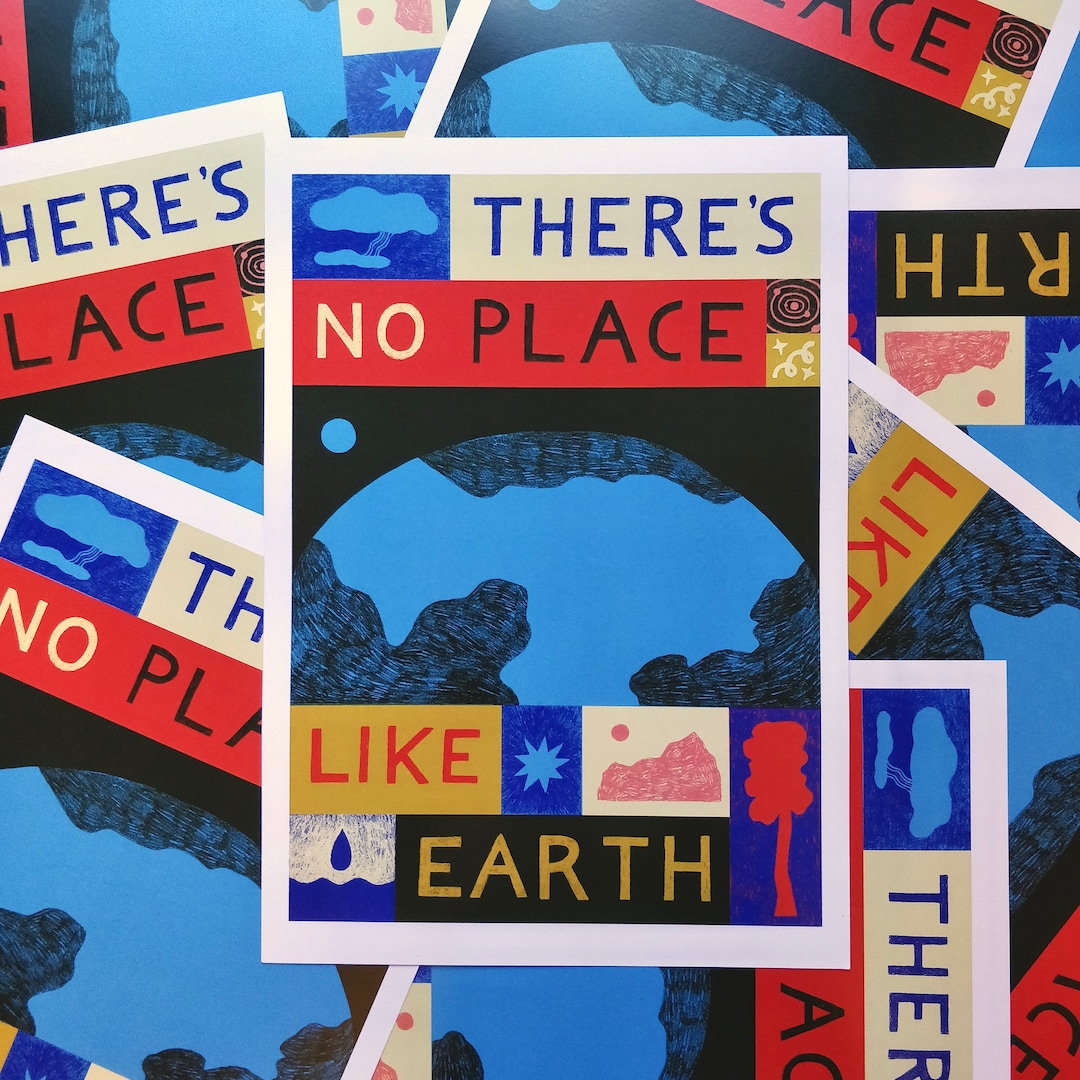 Earth Print | A5 A4 A3 |climate Change Illustration | Protest