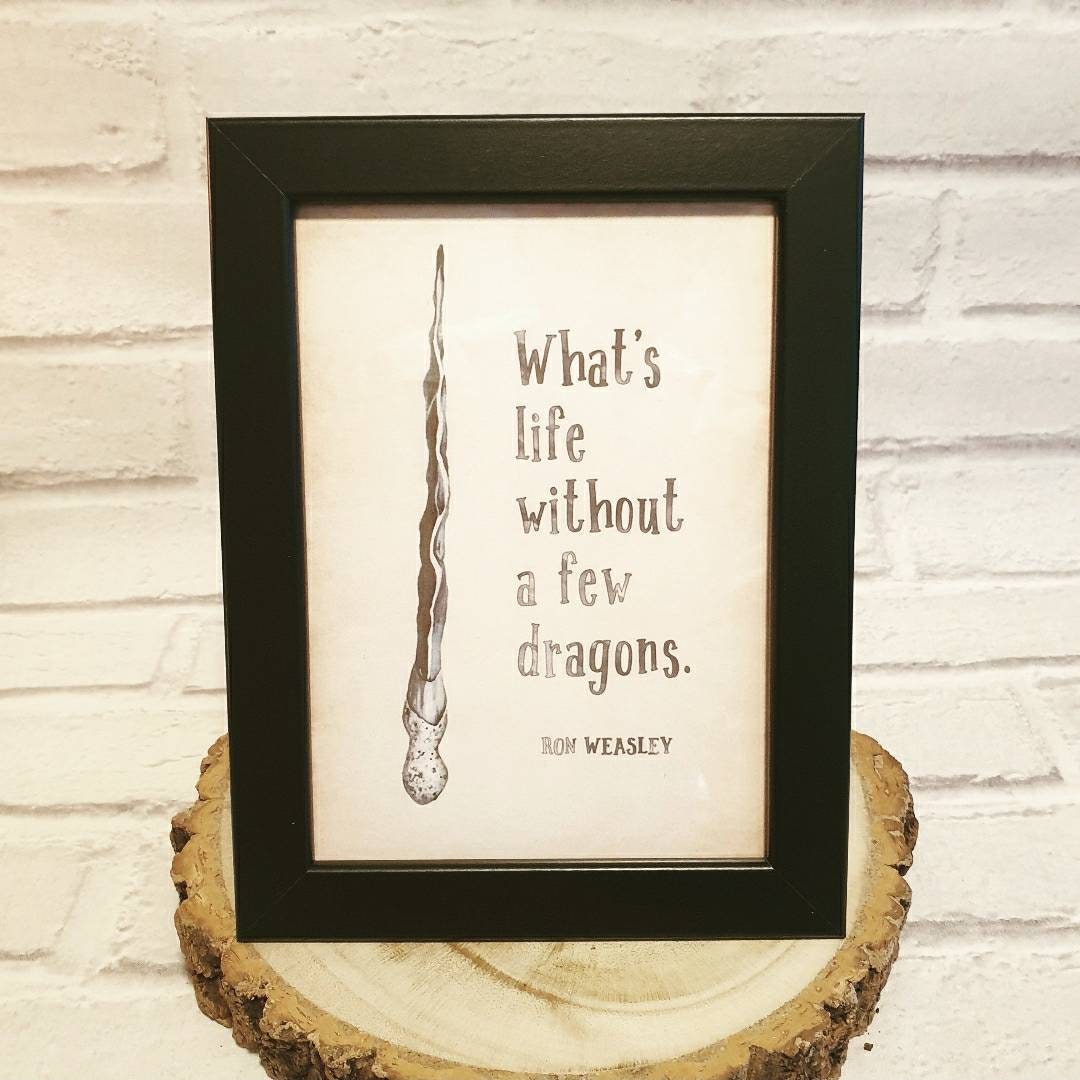 Harry Potter Framed Prints Quotes Hermione Granger Ron Etsy