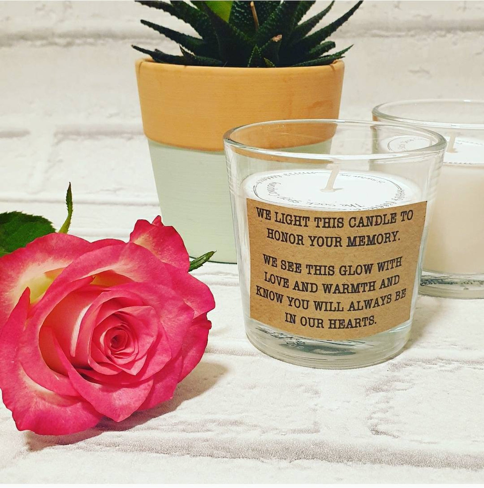 Memorial Candle Rest in Peace Memory Candle Memory Candle Etsy