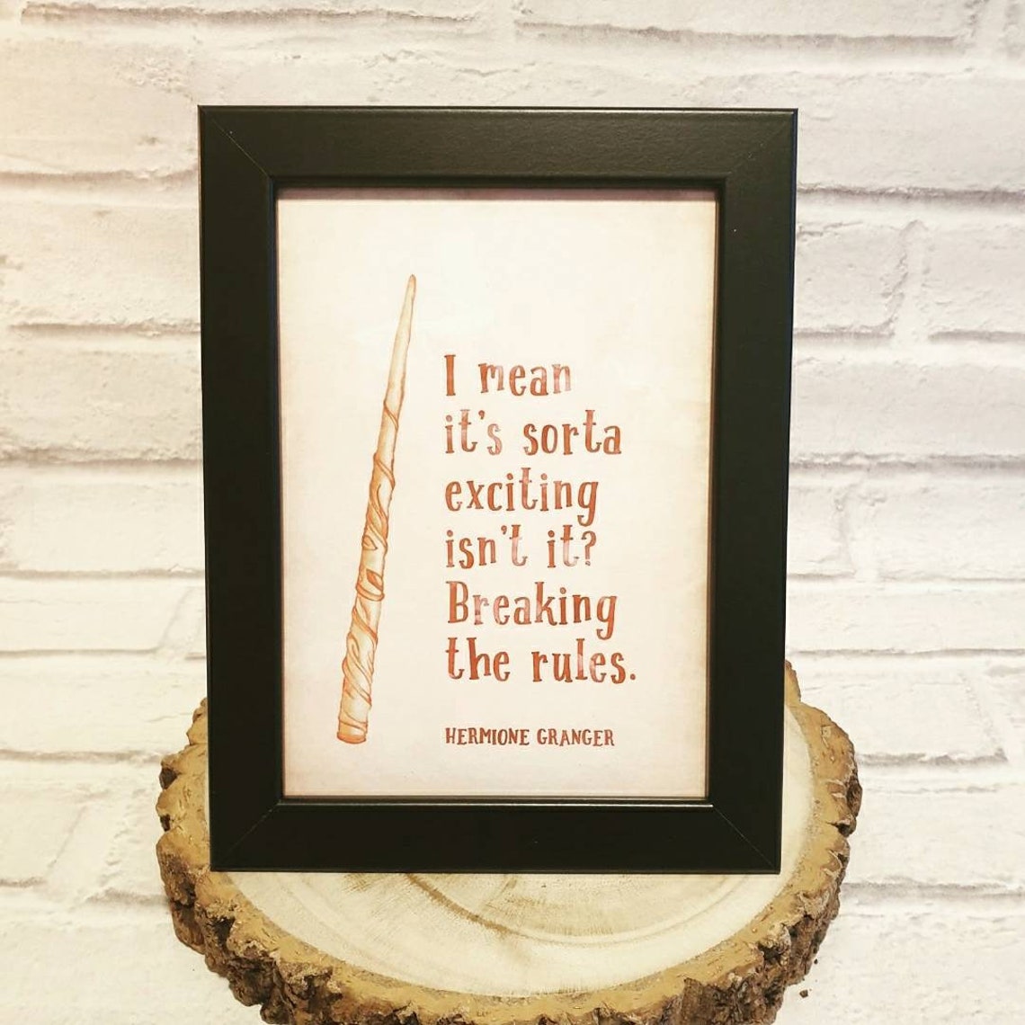 Harry Potter Framed Prints Quotes Hermione Granger Ron Etsy