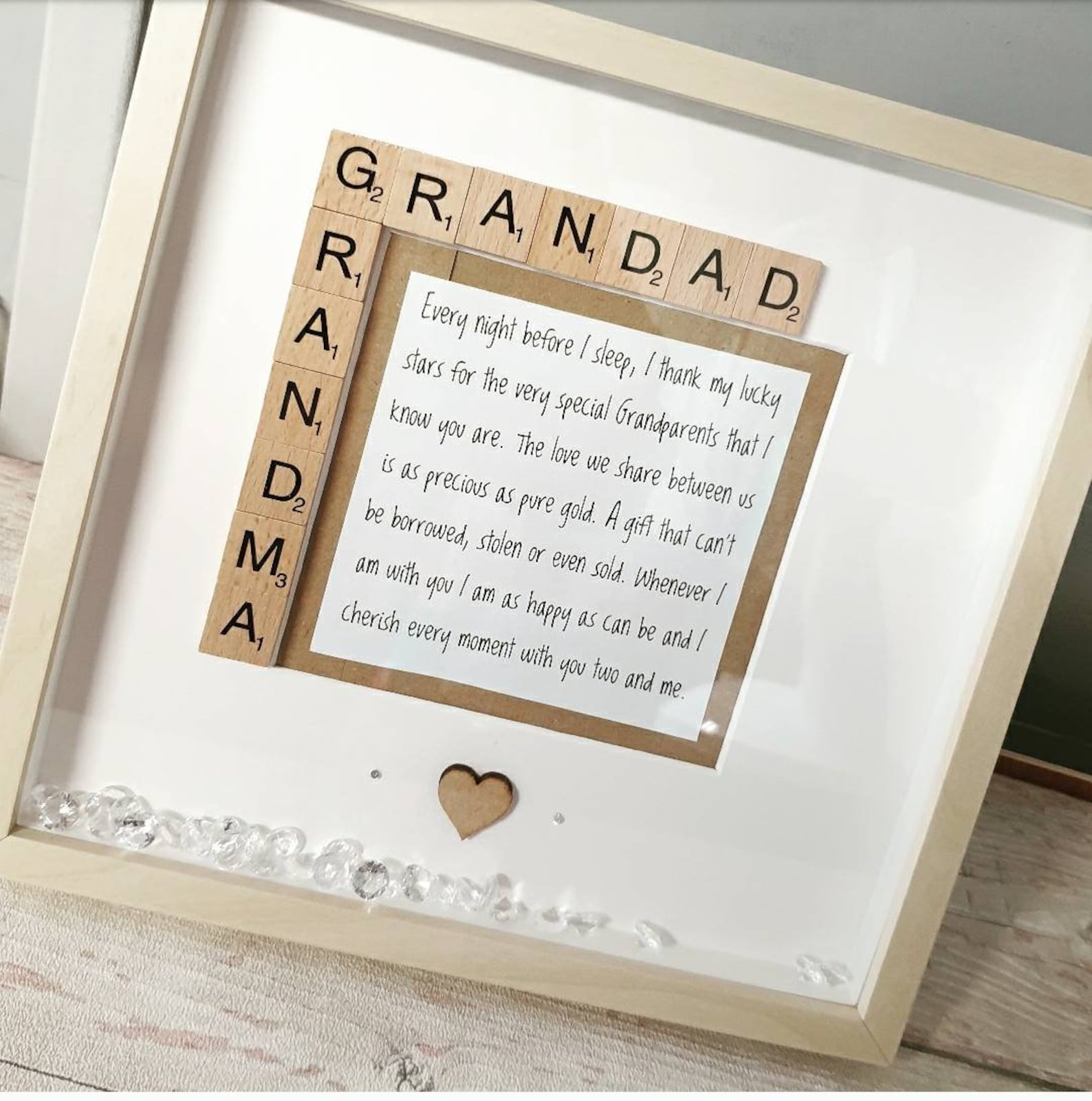Gift for Grandparents Handmade Personalised Frame for Etsy UK