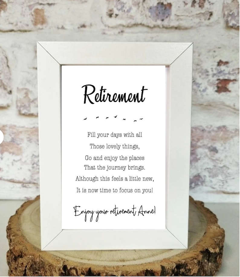 Personalised Retirement, Retirement Gift for Her, Good Luck Present