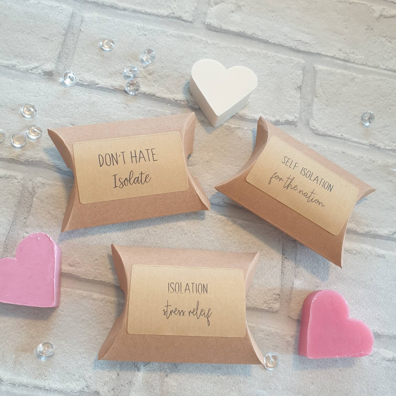 Organic Soaps Packaged in Pillow Boxes Bulk Buy Friends Etsy