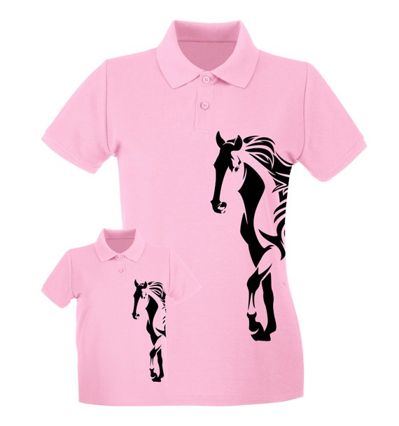 polo shirt with horses all over